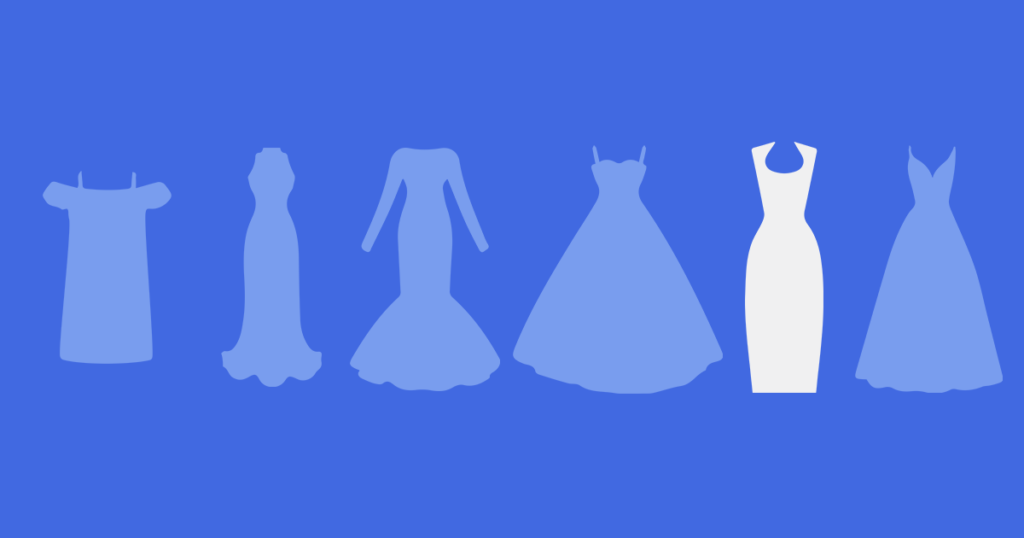 سیلوئت لباس ساعت شنی ( Hourglass Silhouette)