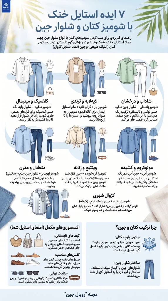 راهنمای استایل کتان و جین